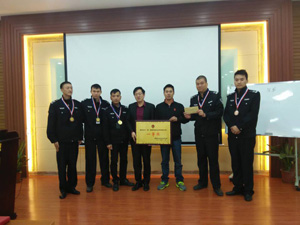 广州市番禺区重点单位微型消防站业务技能比武,必一运动勇得“团体一等奖”